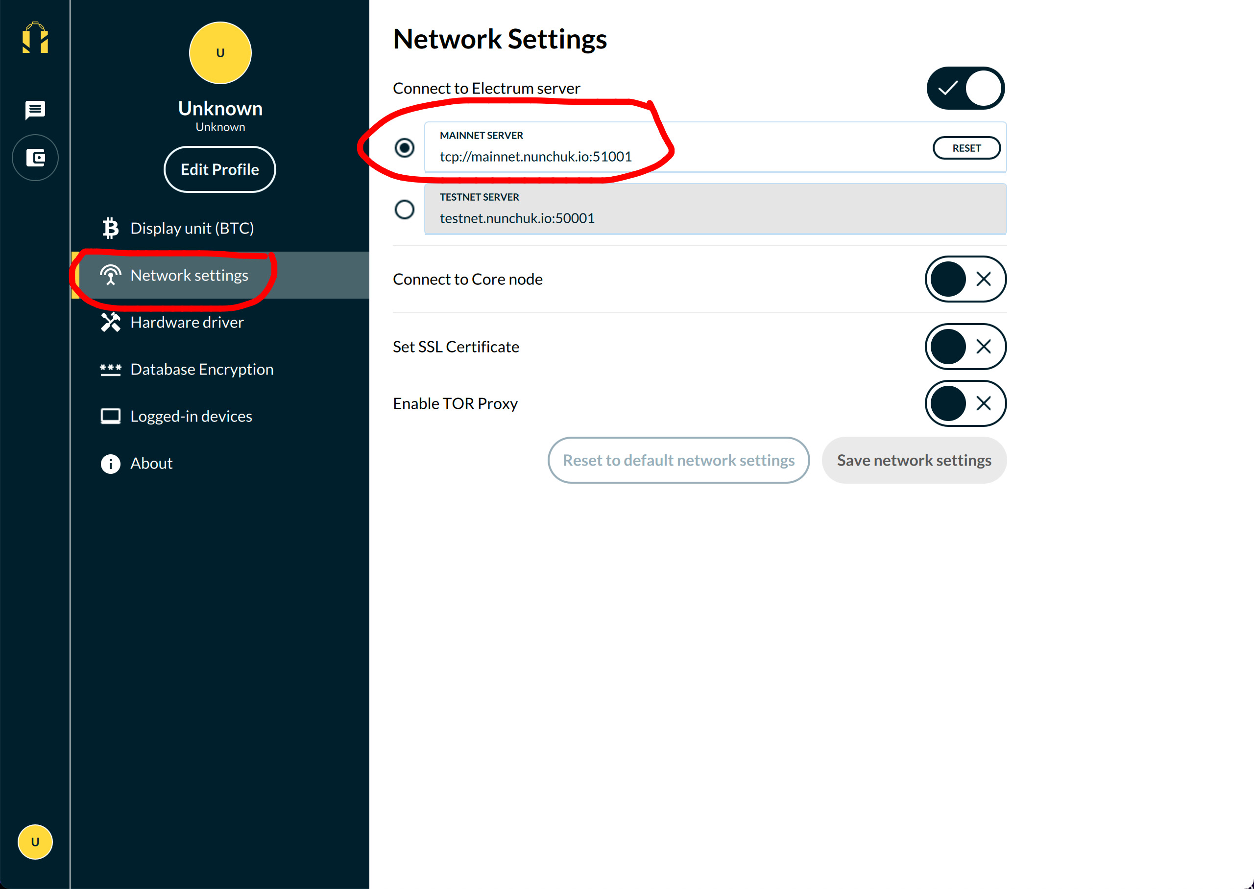 Make sure your network is mainnet